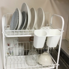 ニトリ 2段食器ラック 水切りラックの画像