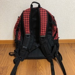 最終お値下げ😊 Coleman 赤色チェック柄リュックの画像