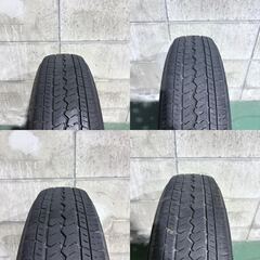 トヨタ ダイハツ 純正 ピクシスバン/ハイゼットカーゴ タイヤ ホイール セット 12インチ 4B 4H 100 +40 145R12 6PR 22年製 トーヨー V-02eの画像