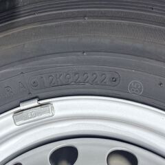 トヨタ ダイハツ 純正 ピクシスバン/ハイゼットカーゴ タイヤ ホイール セット 12インチ 4B 4H 100 +40 145R12 6PR 22年製 トーヨー V-02eの画像