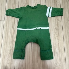 ベビー ロンパース 3枚セット（イエロー60cm×2・グリーン70cm）PAKU／NIKOデザイン 校章プリント入りの画像
