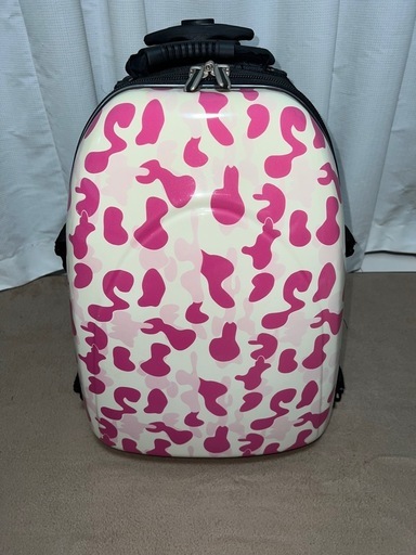 １個でも検討します。ピンクカモフラージュキャリーケース　（リュックとしても使えます　1回使用