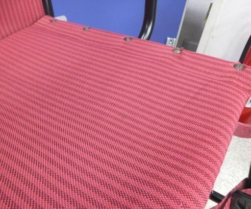 日進医療器 車椅子 介助用 TH-2SB 背折れタイプ Sサイズ 介助ブレーキ付き 折りたたみ式 軽量 車いす レッド系 屯田店