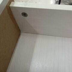 リユースのサカイ栃木店★ジモティ割あり★  食器棚 ホワイトベージュ W58×D29.5×H182 クリーニング済み TC11000の画像