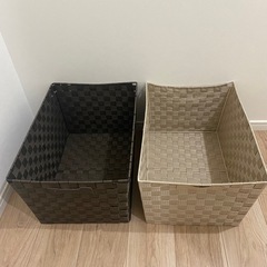 大容量収納！バスケット かご２点セット　の画像