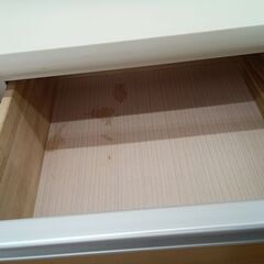 リユースのサカイ栃木店★ジモティ割あり★  食器棚 ベージュ×ホワイト W120.5×D45×H204 クリーニング済み TC11001の画像