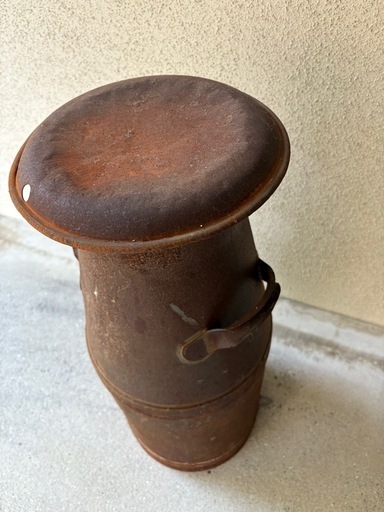 レトロ　アンティーク　ミルク缶