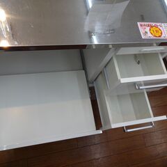 キッチンカウンター ステンレス天板 寸法(約)W 91 × D 44 × H 86 cm【モノ市場東浦店】125の画像