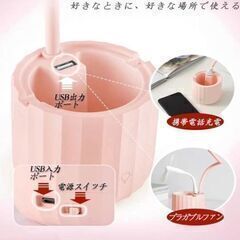 【全国発送のみ可】ペン立てテーブルランプ 3段階調光 LEDデスクランプ タッチセンサー ペンスタンドまたは携帯電話スタンド 360°回転　業者歓迎　転売OK　倒産品　まとめ売り　ネット商材　アマゾン引き上げ商品　メルカリ　副業の画像