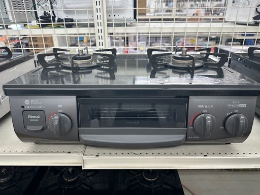 【ドリーム川西店御来店限定】☆ジモティー見たよ♪割引☆ リンナイ ガステーブル KG35NBK LPガス 2024 動作確認／クリーニング済み 【99560000024074】