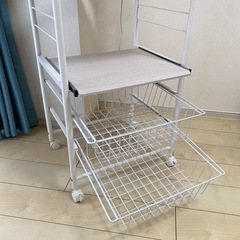2口コンセント付き　レンジ台の画像