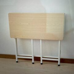 【YAMAZEN】 山善 パタパタデスク PST-7735 折りたたみテーブル 折りたたみ机 簡易デスク 簡易机 ナチュラル A0597の画像