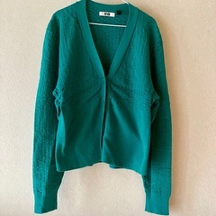 UNIQLO U ターコイズ カーディガン 長袖 Mサイズの画像