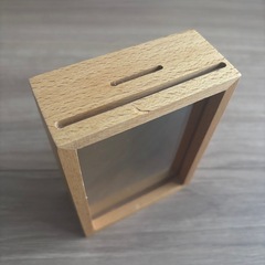 貯金箱 木製装飾 写真フレーム 大人貯金箱の画像
