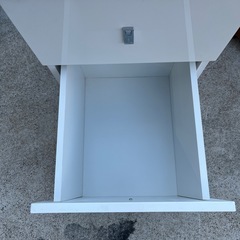 収納家具　棚　2段　キャスター付き　収納ケース　収納棚　白　ホワイト【33.5×.40×56】の画像
