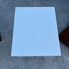 収納家具　棚　2段　キャスター付き　収納ケース　収納棚　白　ホワイト【33.5×.40×56】の画像
