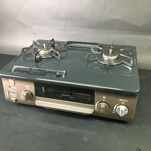 10/11 終 Paloma/パロマ ガステーブル IC-S37BM-2L ブラック/黒 2022年製 スパーク確認済 ガラストップ 25j菊MZ