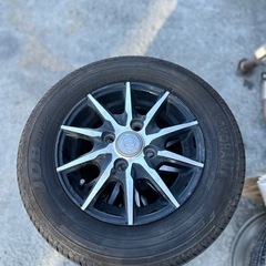 アルミ　ホイールタイヤ　4本セット　145/80R12 タイヤ製年2023年の画像