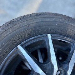アルミ　ホイールタイヤ　4本セット　145/80R12 タイヤ製年2023年の画像
