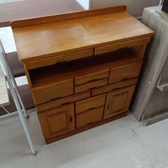 リユースのサカイ栃木店★ジモティ割あり★  収納棚 シナモン W72×D31.5×H82 クリーニング済み TC11008の画像