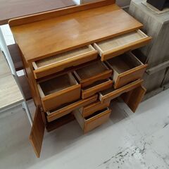 リユースのサカイ栃木店★ジモティ割あり★  収納棚 シナモン W72×D31.5×H82 クリーニング済み TC11008の画像