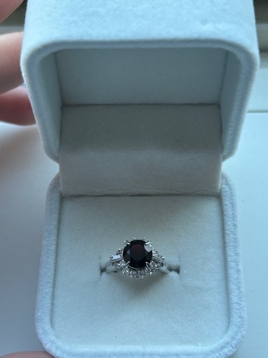 ガーネットプラチナリング9号