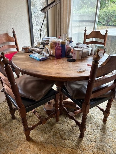 メキシコ　ビンテージ家具　ダイニングテーブルセット