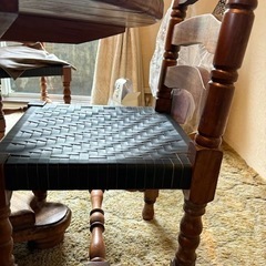 メキシコ　ビンテージ家具　ダイニングテーブルセットの画像