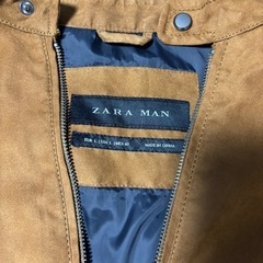 ZARA MAN ブラウン スエード風ジャケット Lの画像