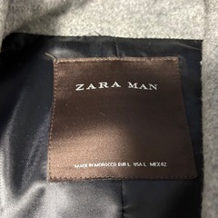ZARA MAN グレー チェスターコート Lの画像