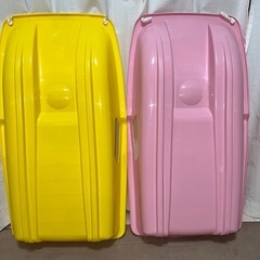 子供用ソリ イエロー ピンク 2色セット　1回使用の画像