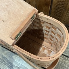 木製　バッグの画像