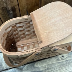 木製　バッグの画像