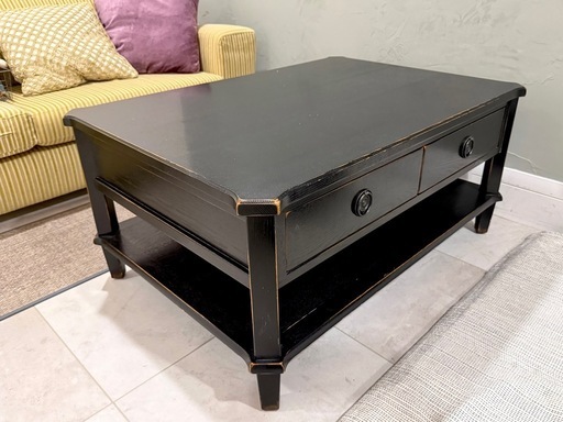 ローテーブル(ローラアシュレイ/ブラック)