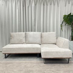 KJ-18【新入荷　アウトレット品】ウィリー　ファブリック　カウチソファセット　ベージュの画像