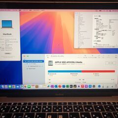 「MacBook Air 12インチ Early 2016　ゴールド「MLHE2J/A」Core m3-6Y30搭載 / メモリー8GB / SSD-256GB / MacOS(Sequoia)とOffice2019＋Win11(24H2)とOfficeProPlusのデュアルブート仕様 / Webカメラ / Bluetooth / USB3.0 / 無線LAN / 中古品の画像