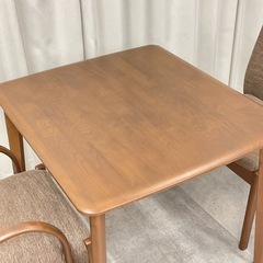 KJ-19【新入荷　リサイクル品】ニトリ　Nコレクション　ダイニング３点セット　ブラウンの画像