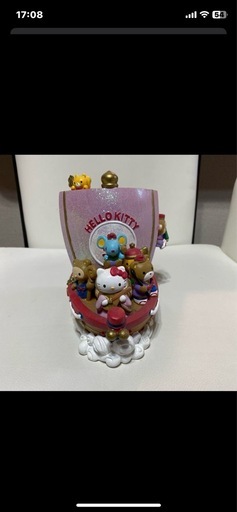 ハローキティ 陶器 七福神 宝船 置物 レア平成レトロ