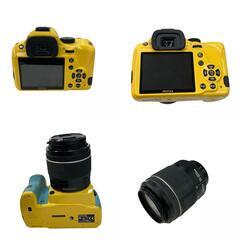 186000 PENTAX ペンタックス K-50 　レンズ18-55mm 50-200mm　デジタル一眼レフカメラ イエロー [0000000002123]の画像