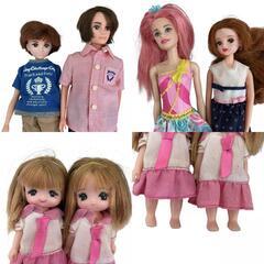 186000 現状品 TAKARA Ｍatel タカラトミー マテル Barbie バービー リカちゃん人形 フェアリープリンセス　パパ ママ はるとくん  6点まとめ売り [240725HM100054]の画像