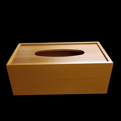 (未使用)レトロ 高級木製ティッシュBoxの画像