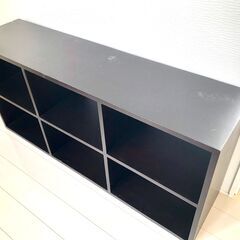テレビ台 収納棚 SHS 木製 マットブラック の画像