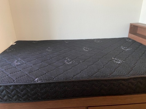 【引取専用】GOKUMIN(ゴクミン)プレミアムスプリングマットレス セミダブル ブラック