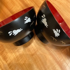 お茶碗、汁椀、お皿　2枚ずつ　計6点セットの画像