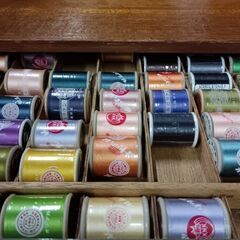 （ご予約済g）(中古)昭和レトロ雑貨 ミシン糸ケース の画像
