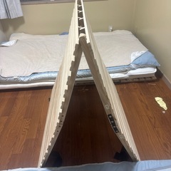 【13日まで掲載】【バラ売可】タンスのゲン　スノコベッド　シングルふたつ二つの画像