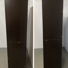 松田家具 カップボード 幅100 ダークブラウン スライド扉 ダイニング キッチン 収納 食器棚 引き戸 ハイタイプ 中古 店頭引取歓迎 R10135の画像