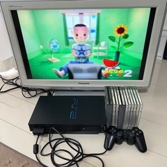 PlayStation 2 本体 + ゲームソフト10枚セットの画像