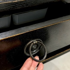 ローテーブル(ローラアシュレイ/ブラック)の画像