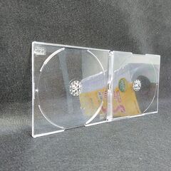 エレコム・ELECOM製｜Blu-ray/DVD/CDケース｜50枚(100枚収納可能)｜高透明｜クリアの画像